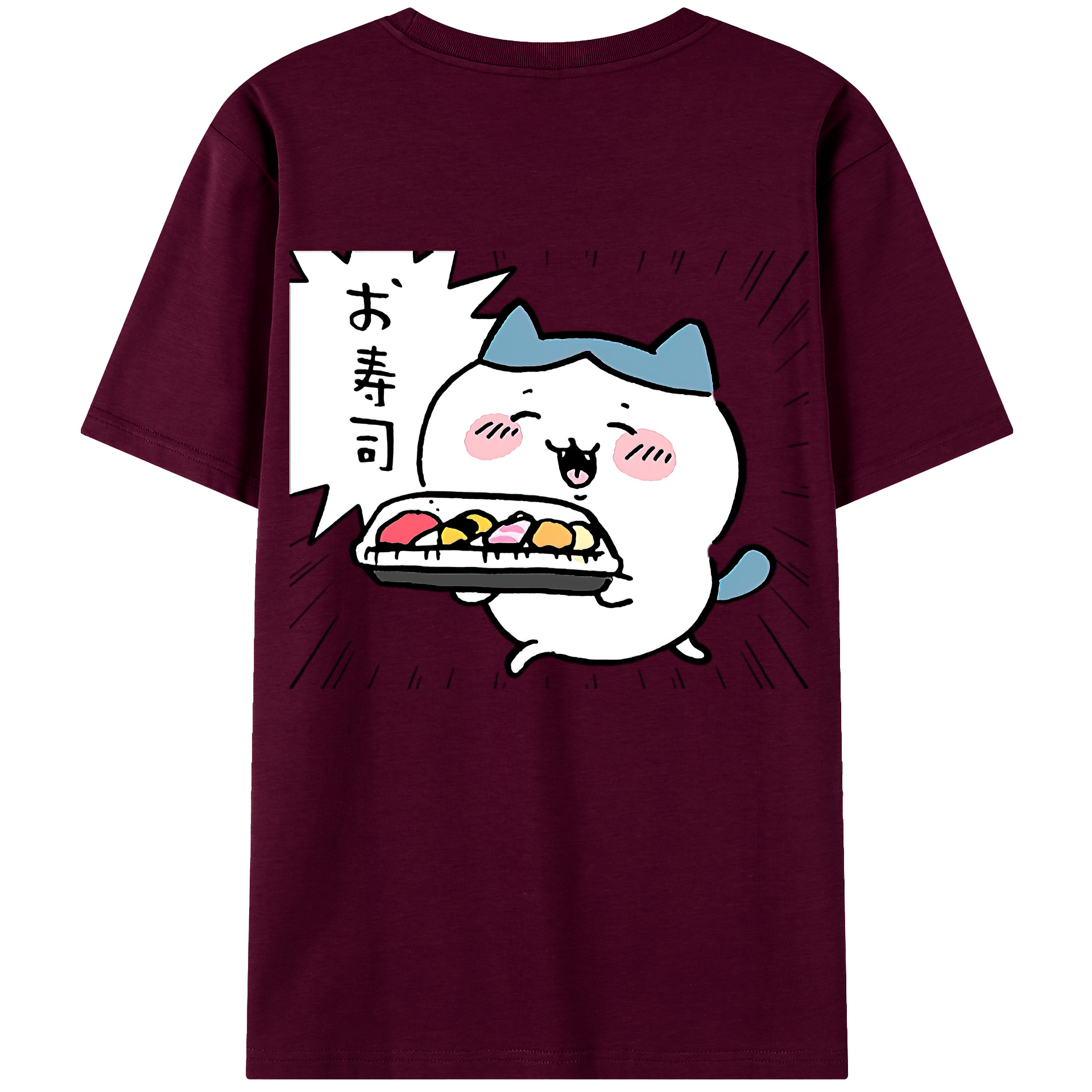 （画像用） ちいかわ ハチワレ Chii-kawa hachiware レディース半袖Tシャツ(バックプリント)